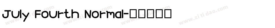 July Fourth Normal字体转换